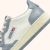 BOSKETS MEDALIST LOW BICOLOR EN CUIR BLANC ET SILVER BLUE