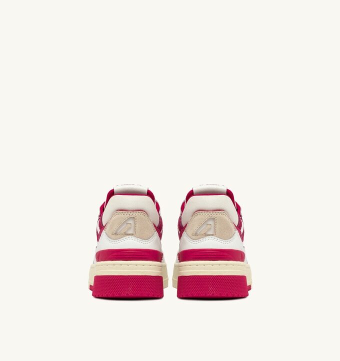 CLC Low Sneaker aus weißem Leder und hellrosa Wildleder CLC Low Sneaker aus weißem Leder und hellrosa Wildleder