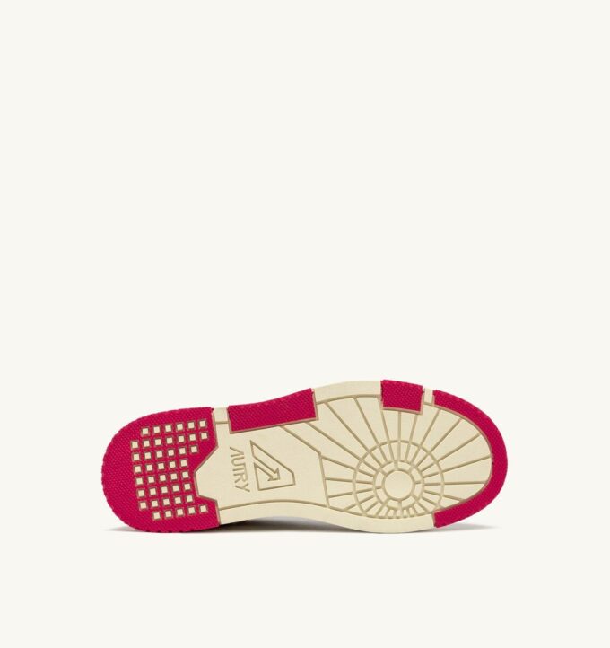 CLC Low Sneaker aus weißem Leder und hellrosa Wildleder CLC Low Sneaker aus weißem Leder und hellrosa Wildleder