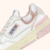 CLC Low Sneaker aus weißem Leder und puderrosa Wildleder CLC Low Sneaker aus weißem Leder und puderrosa Wildleder