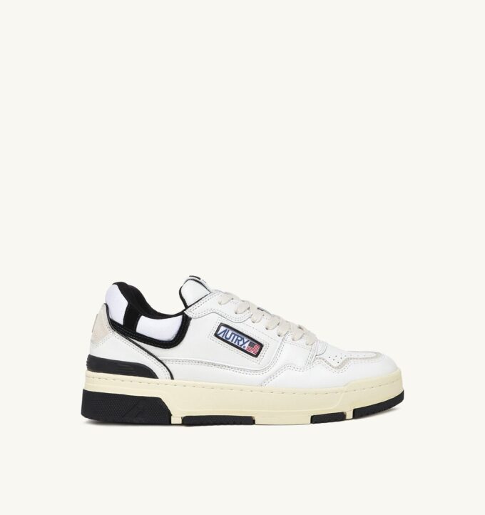 CLC Low Sneaker aus weißem Leder und schwarzem Wildleder CLC Low Sneaker aus weißem Leder und schwarzem Wildleder