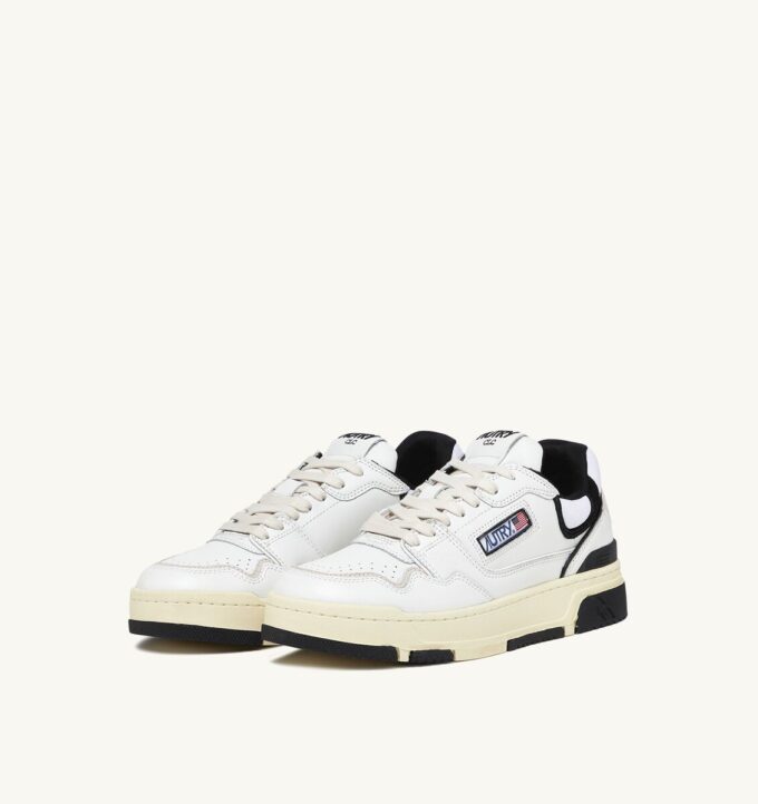 CLC Low Sneaker aus weißem Leder und schwarzem Wildleder CLC Low Sneaker aus weißem Leder und schwarzem Wildleder