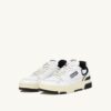 CLC Low Sneaker aus weißem Leder und schwarzem Wildleder