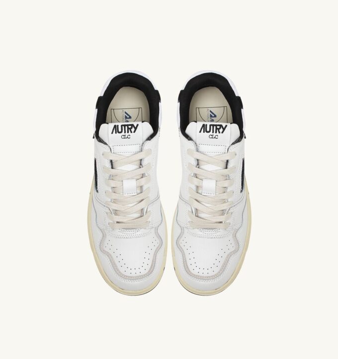 CLC Low Sneaker aus weißem Leder und schwarzem Wildleder CLC Low Sneaker aus weißem Leder und schwarzem Wildleder