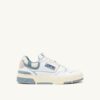 CLC Low Sneaker aus weißem Leder und silberblauem Wildleder CLC Low Sneaker aus weißem Leder und silberblauem Wildleder