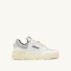 CLC Low Sneaker aus weißem Leder und silbernem Wildleder CLC Low Sneaker aus weißem Leder und silbernem Wildleder