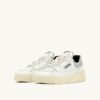 CLC Low Sneaker aus weißem Leder und silbernem Wildleder CLC Low Sneaker aus weißem Leder und silbernem Wildleder