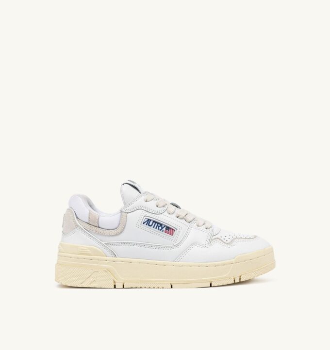 CLC Low Sneaker aus weißem Leder und Wildleder CLC Low Sneaker aus weißem Leder und Wildleder