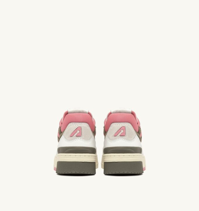 CLC Low Sneaker aus weißem und geranienfarbenem Wildleder CLC Low Sneaker aus weißem und geranienfarbenem Wildleder