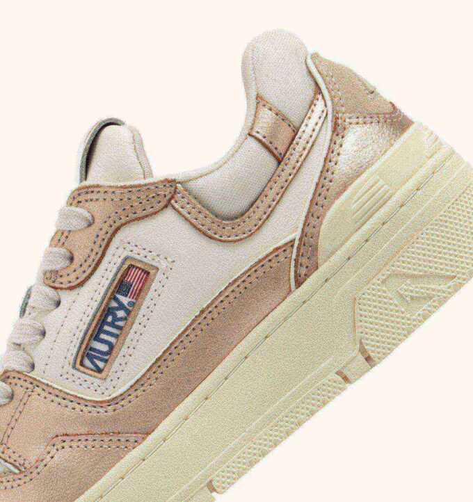 CLC Low Sneaker in Lederfarbe Kupfer