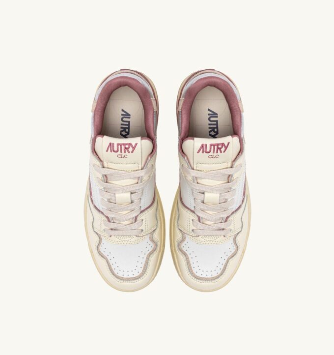 CLC Low Sneaker in Whisper White, Ash Rose und Silberleder CLC Low Sneaker in Whisper White, Ash Rose und Silberleder