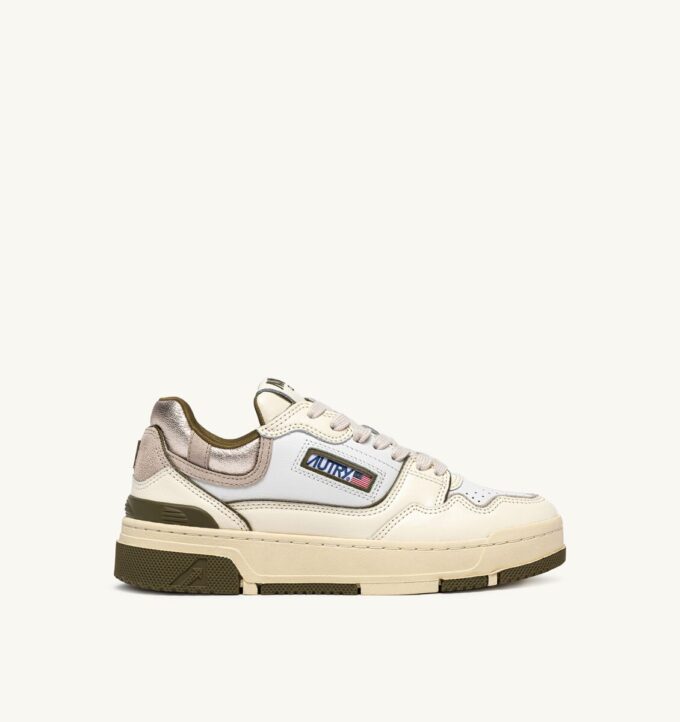 CLC Low Sneaker in Whisper White Lizard und Platinleder