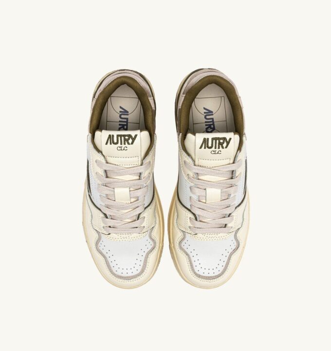 CLC Low Sneaker in Whisper White Lizard und Platinleder