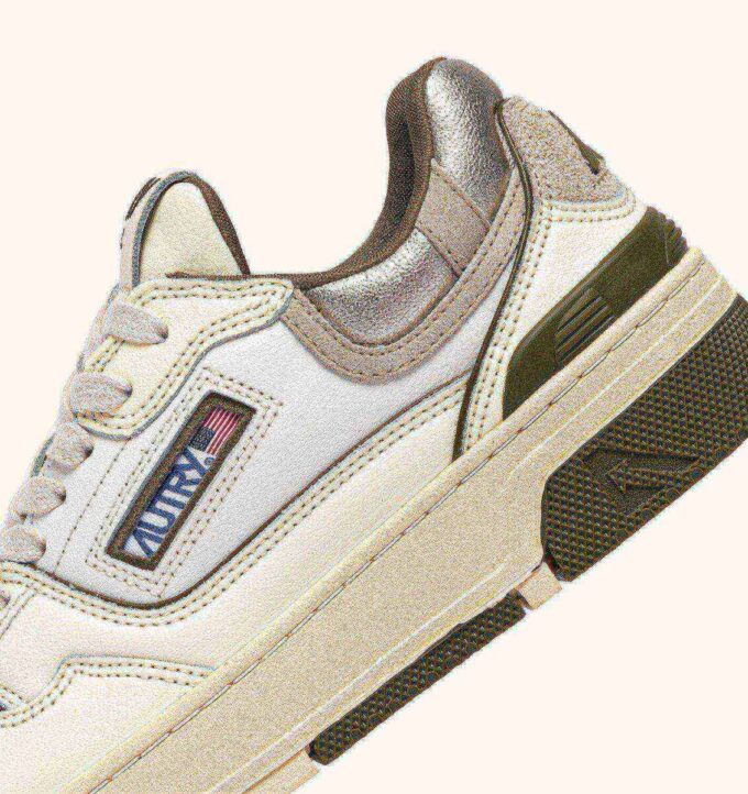 CLC Low Sneaker in Whisper White Lizard und Platinleder