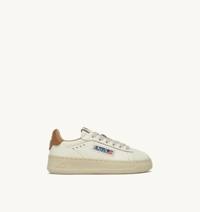 DALLAS KIDS KIDS LOW SNEAKER IN LEDERFARBE MARSHMALLOW UND BROWN SUGAR DALLAS KIDS KIDS LOW SNEAKER IN LEDERFARBE MARSHMALLOW UND BROWN SUGAR