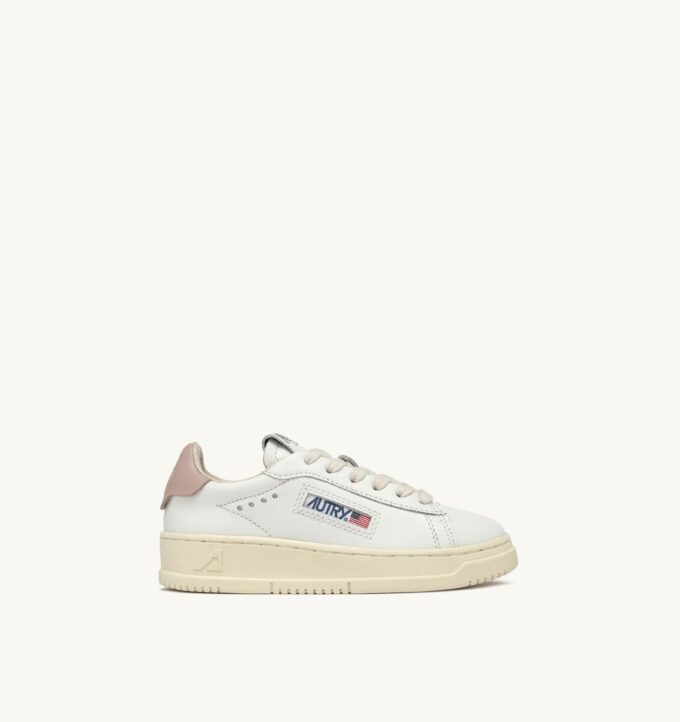 DALLAS KIDS LOW SNEAKERS IN WEISSEM UND PUDERROSA LEDER DALLAS KIDS LOW SNEAKERS IN WEISSEM UND PUDERROSA LEDER