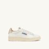 DALLAS LOW SNEAKER AUS WEISSEM UND GOLDENEM LEDER