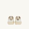 DALLAS LOW SNEAKER AUS WEISSEM UND GOLDENEM LEDER