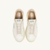 DALLAS LOW SNEAKER AUS WEISSEM UND GOLDENEM LEDER