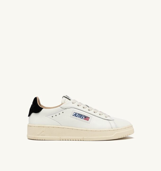 DALLAS LOW SNEAKER AUS WEISSEM UND SCHWARZEM LEDER