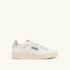 DALLAS LOW SNEAKER AUS WEISSEM UND SILBERNEM LEDER