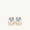 DALLAS LOW SNEAKER AUS WEISSEM UND SILBERNEM LEDER