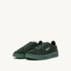 DALLAS LOW SNEAKER IN MARSHMALLOW UND FLASCHENGRÜNEM WILDLEDER DALLAS LOW SNEAKER IN MARSHMALLOW UND FLASCHENGRÜNEM WILDLEDER