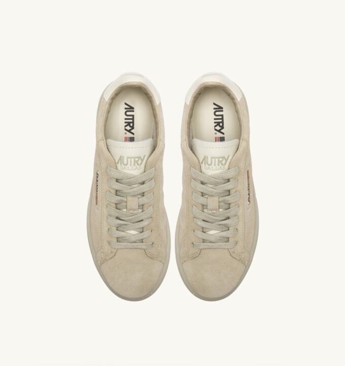 DALLAS LOW SNEAKER IN MARSHMALLOW UND PAPYRUS WILDLEDER