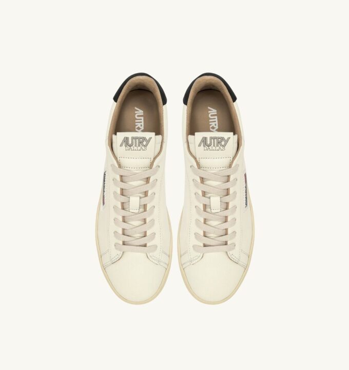 DALLAS LOW SNEAKER IN WEISSEM UND SPACE LEDER