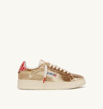 DALLAS LOW ‚SPARKLING‘ SNEAKER IN PLATIN-PAQUINS