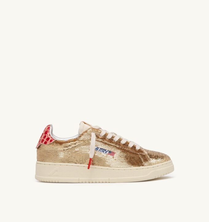 DALLAS LOW ‚SPARKLING‘ SNEAKER IN PLATIN-PAQUINS DALLAS LOW ‚SPARKLING‘ SNEAKER IN PLATIN-PAQUINS