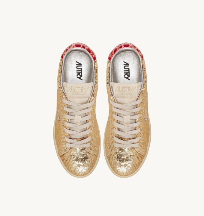 DALLAS LOW ‚SPARKLING‘ SNEAKER IN PLATIN-PAQUINS DALLAS LOW ‚SPARKLING‘ SNEAKER IN PLATIN-PAQUINS