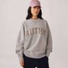 Damen-Sweatshirt mit College-Karo Damen-Sweatshirt mit College-Karo