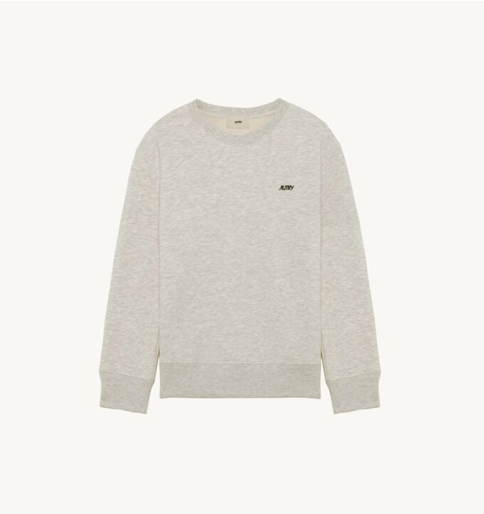 Damen-Sweatshirt mit gesticktem Autry-Logo und Rundhalsausschnitt