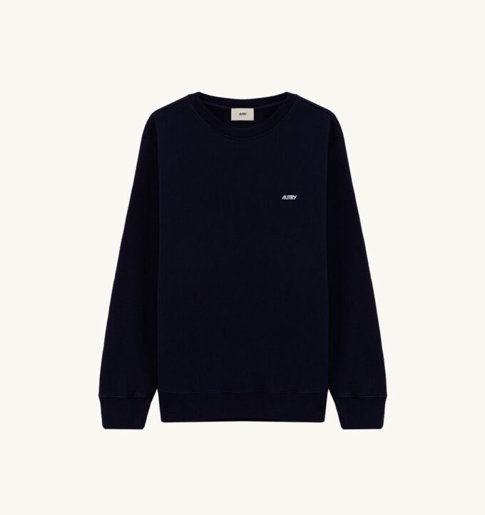 Damen-Sweatshirt mit gesticktem Autry-Logo und Rundhalsausschnitt