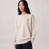 Damen-Sweatshirt mit gesticktem Autry-Logo und Rundhalsausschnitt