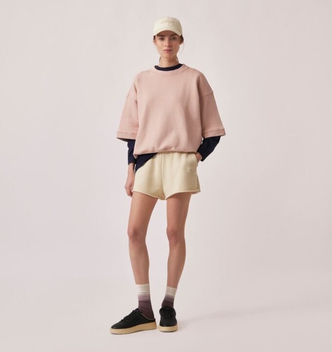 Damen-Sweatshorts mit farblich abgestimmtem Logo