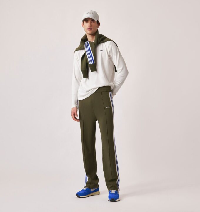 Gestrickte Tennis-Jogginghose aus Viskose für Herren