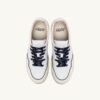 GOLF LOW SNEAKER AUS WEISSEM UND MARINEBLAUEM LEDER GOLF LOW SNEAKER AUS WEISSEM UND MARINEBLAUEM LEDER