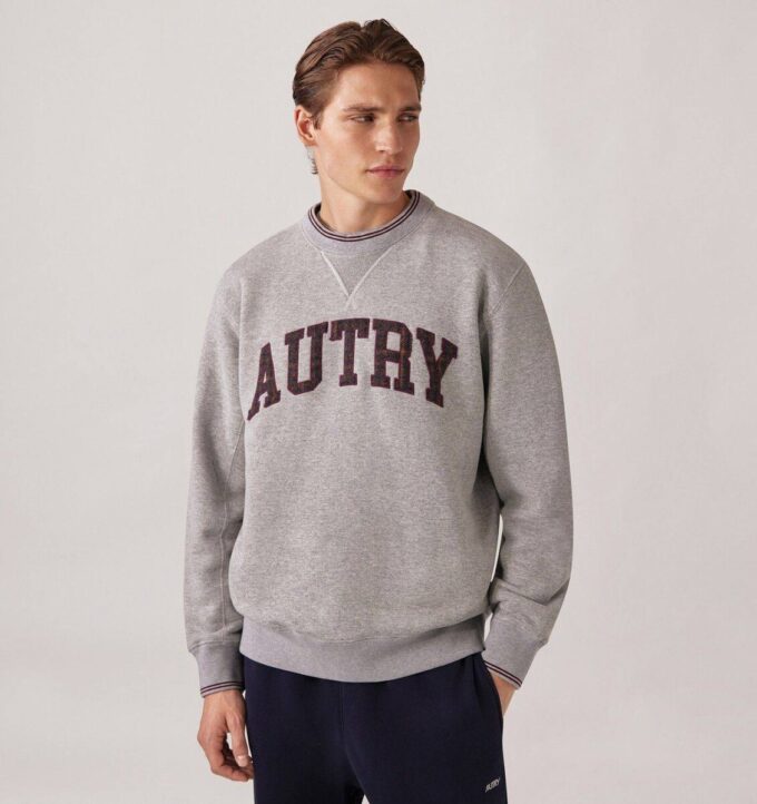 Herren-Sweatshirt mit College-Karo