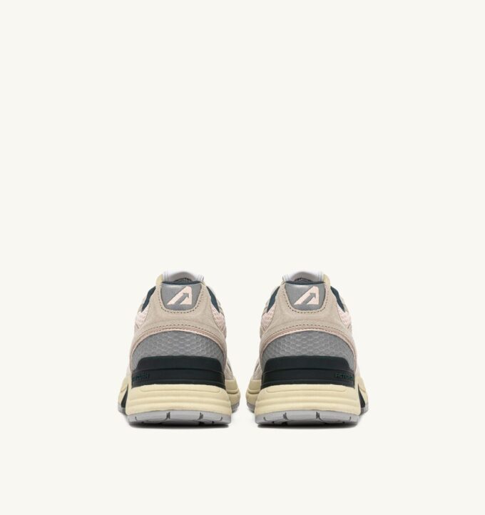 HYPERWAY SNEAKER AUS WEISSEM UND ROSA MESH UND WILDLEDER