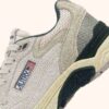 HYPERWAY SNEAKER AUS WEISSEM UND ROSA MESH UND WILDLEDER