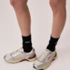 HYPERWAY SNEAKER AUS WEISSEM UND SILBERFARBENEM LAMINIERTEM LEDER UND MESH HYPERWAY SNEAKER AUS WEISSEM UND SILBERFARBENEM LAMINIERTEM LEDER UND MESH