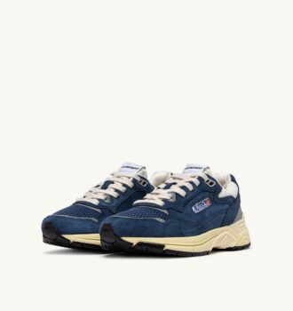 HYPERWAY SNEAKER IN ENSIGN BLAU UND SILBERTON WILDLEDER UND MESH