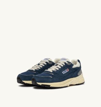 HYPERWAY SNEAKER IN ENSIGN BLAU UND SILBERTON WILDLEDER UND MESH