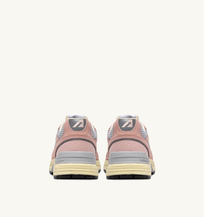 HYPERWAY SNEAKER IN PULVERROSA UND SILBERFARBENEM WILDLEDER UND MESH