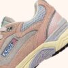 HYPERWAY SNEAKER IN PULVERROSA UND SILBERFARBENEM WILDLEDER UND MESH