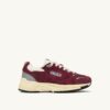 HYPERWAY SNEAKER IN WEINROT UND SILBERNEM MESH UND WILDLEDER HYPERWAY SNEAKER IN WEINROT UND SILBERNEM MESH UND WILDLEDER