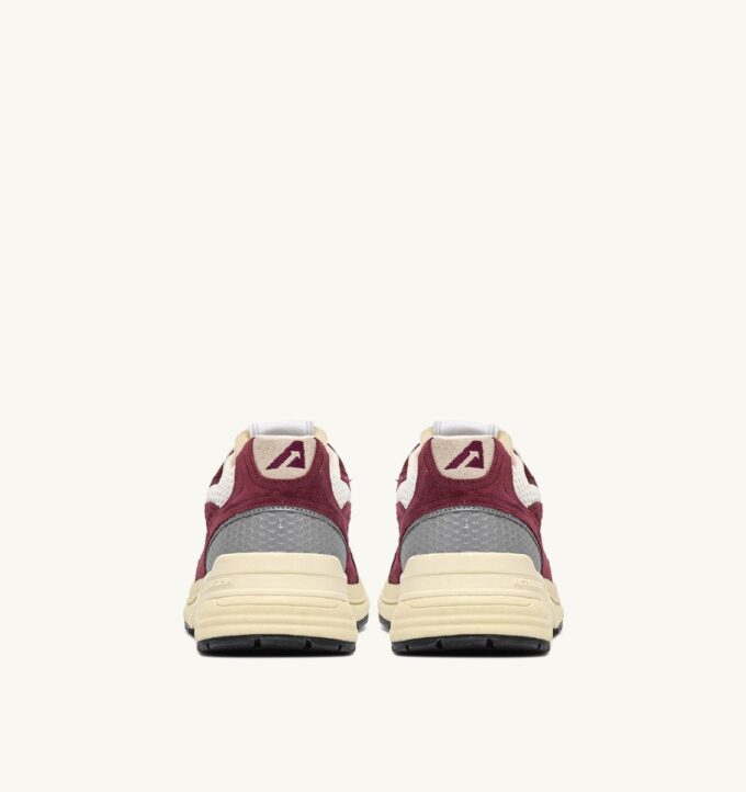 HYPERWAY SNEAKER IN WEINROT UND SILBERNEM MESH UND WILDLEDER HYPERWAY SNEAKER IN WEINROT UND SILBERNEM MESH UND WILDLEDER