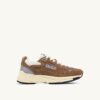 HYPERWAY SNEAKER IN ZIGARRE UND SILBER MESH UND WILDLEDER
